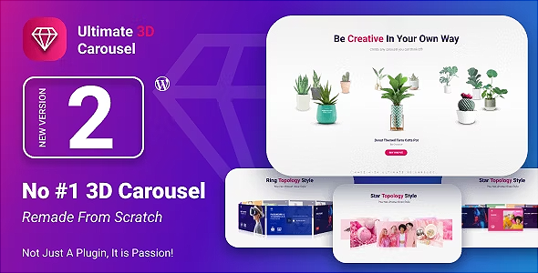 Ultimate 3D Carousel Wordpress & Woocommerce Plugin